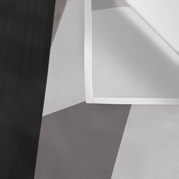 Geometric black and gray minimalist Wall Tapestry Gallery Image 3