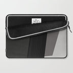 Geometric black and gray minimalist Laptop Sleeve Gallery Image 2