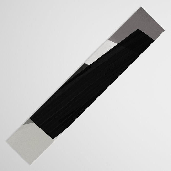 Geometric black and gray minimalist Table Runner Gallery Image 3