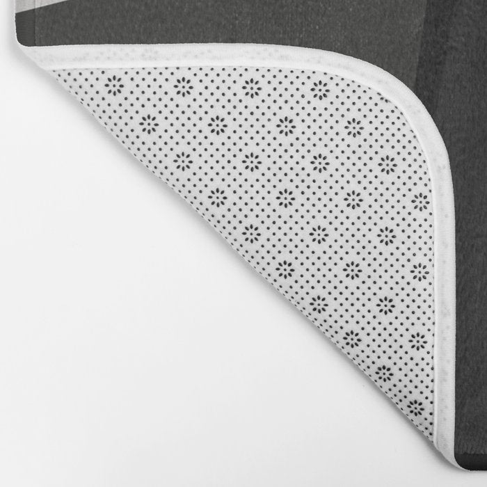 Geometric black and gray minimalist Bath Mat Gallery Image 2