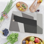 Geometric black and gray minimalist Cutting Board Gallery Image 2