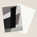 Geometric black and gray minimalist Stationery Card Gallery Image 2