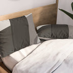 Geometric black and gray minimalist Pillow Sham Gallery Image 2