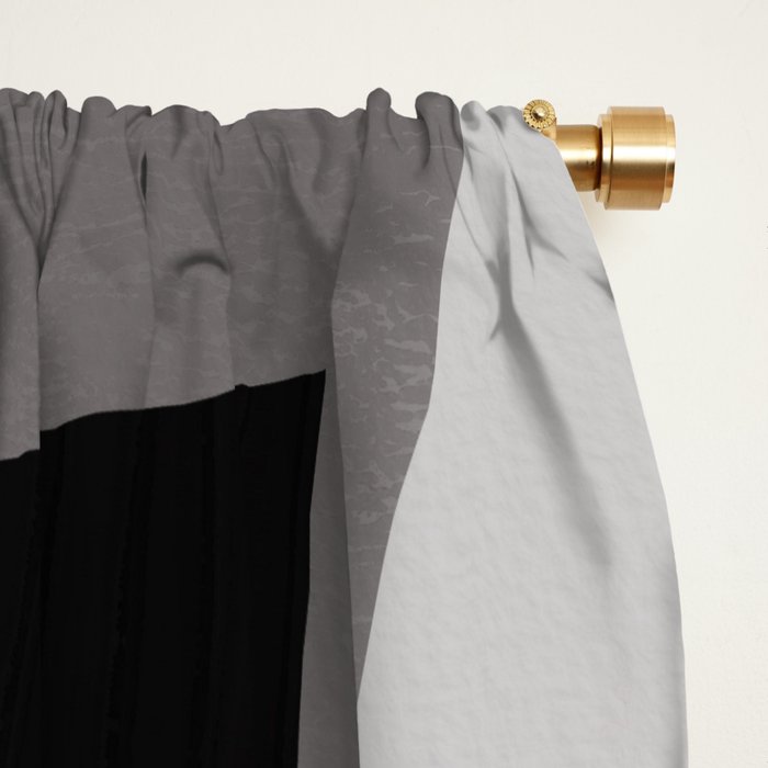 Geometric black and gray minimalist Window Curtain Gallery Image 2