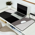 Geometric black and gray minimalist Desk Mat Gallery Image 2