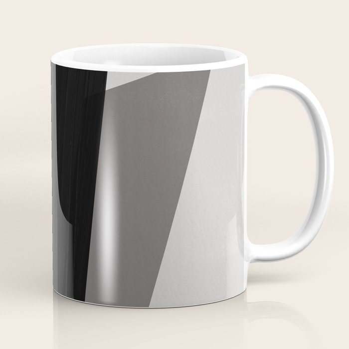 Geometric black and gray minimalist Coffee Mug Gallery Image 1