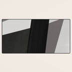 Geometric black and gray minimalist Desk Mat Gallery Image 3