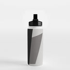 Geometric black and gray minimalist Water Bottle Gallery Image 2