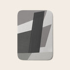 Geometric black and gray minimalist Bath Mat Gallery Image 1