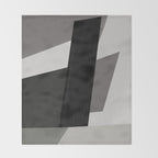 Geometric black and gray minimalist Throw Blanket Gallery Image 2