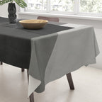 Geometric black and gray minimalist Tablecloth Gallery Image 3