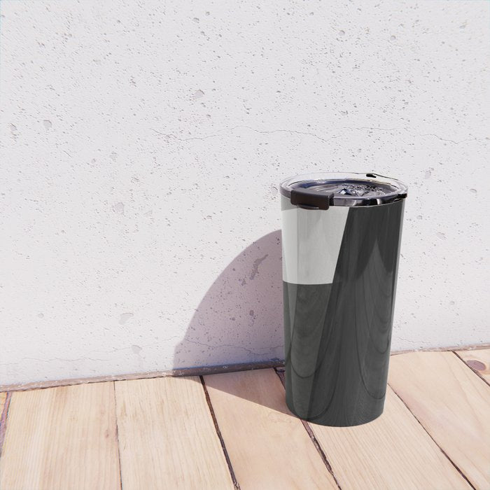 Geometric black and gray minimalist Travel Mug Gallery Image 4