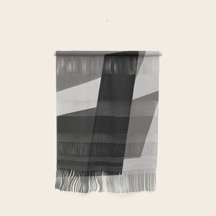 Geometric black and gray minimalist Wall Hanging Gallery Image 1