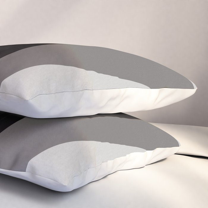 Geometric black and gray minimalist Pillow Sham Gallery Image 3