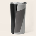 Geometric black and gray minimalist Travel Mug Gallery Image 2