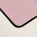 Cute Basic Stripe Pattern in Pink, Light Blue, and Orange Desk Mat Gallery Image 4