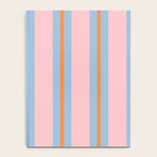 Cute Basic Stripe Pattern in Pink, Light Blue, and Orange Notebook Gallery Image 4