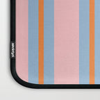 Cute Basic Stripe Pattern in Pink, Light Blue, and Orange Laptop Sleeve Gallery Image 3