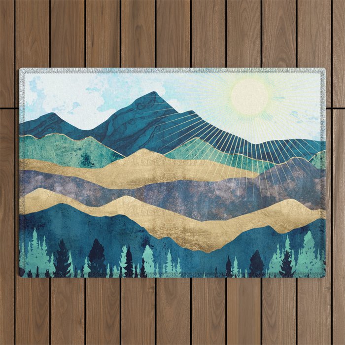 Blue Forest Outdoor Rug Gallery Image 1