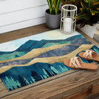 Blue Forest Outdoor Rug Gallery Image 2
