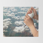 Piping Clouds - Whipped Cream Throw Blanket Gallery Image 2