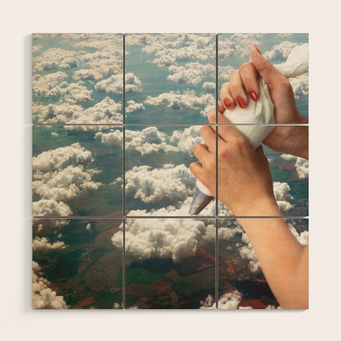 Piping Clouds - Whipped Cream Wood Wall Art Gallery Image 1