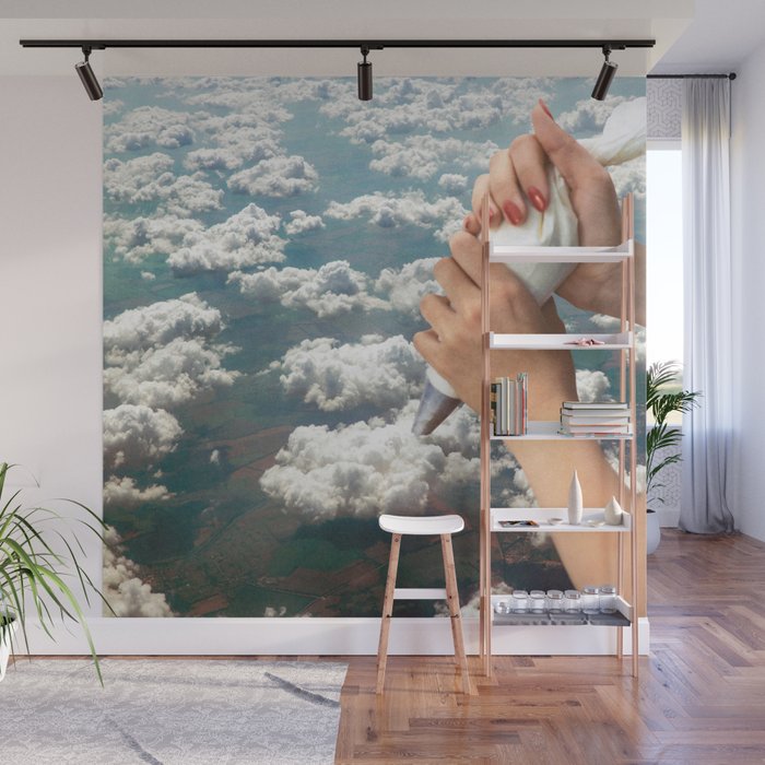 Piping Clouds - Whipped Cream Wall Mural Gallery Image 1