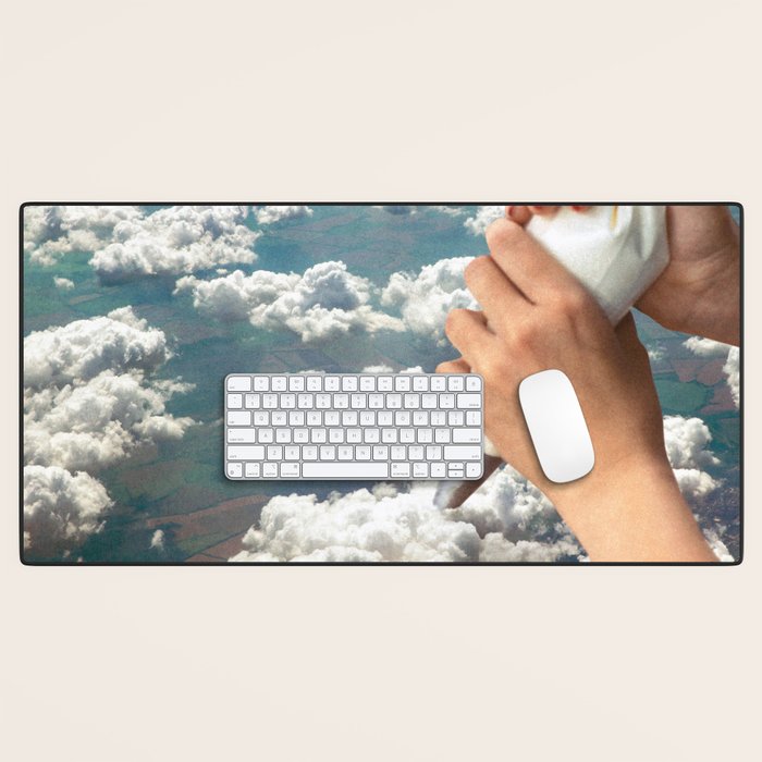 Piping Clouds - Whipped Cream Desk Mat Gallery Image 1