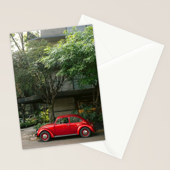 Red Classic Car in Mexico City | Travel Photography Stationery Card Gallery Image 2