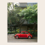 Red Classic Car in Mexico City | Travel Photography Poster Gallery Image 4