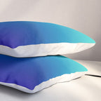 Turquoise Ultramarine Blue Gradient Pillow Sham Gallery Image 3