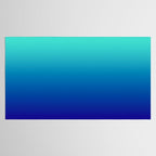 Turquoise Ultramarine Blue Gradient Tablecloth Gallery Image 2