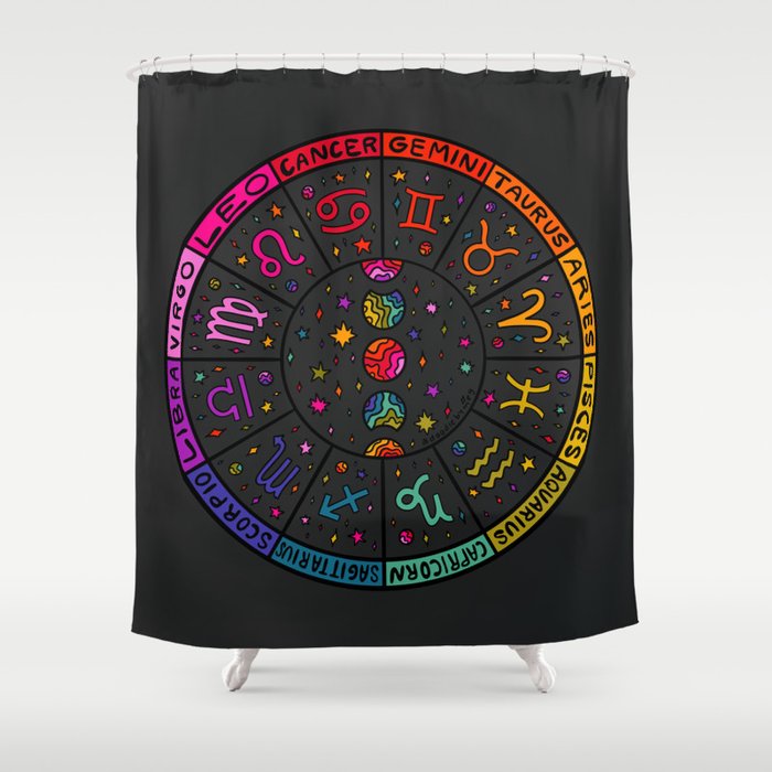 Zodiac Wheel Shower Curtain Gallery Image 1