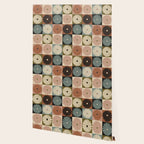 Retro Flowers Check Pattern II Wallpaper Gallery Image 2