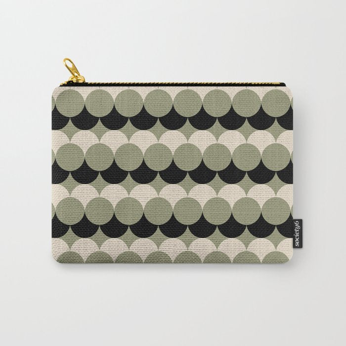 Retro Circular Pattern XXIV Carry All Pouch Gallery Image 1