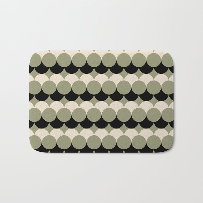 Retro Circular Pattern XXIV Bath Mat Gallery Image 1