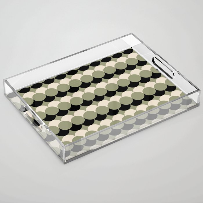 Retro Circular Pattern XXIV Acrylic Tray Gallery Image 1