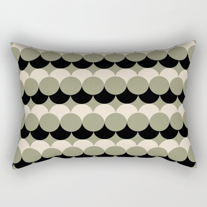 Retro Circular Pattern XXIV Rectangular Pillow Gallery Image 1