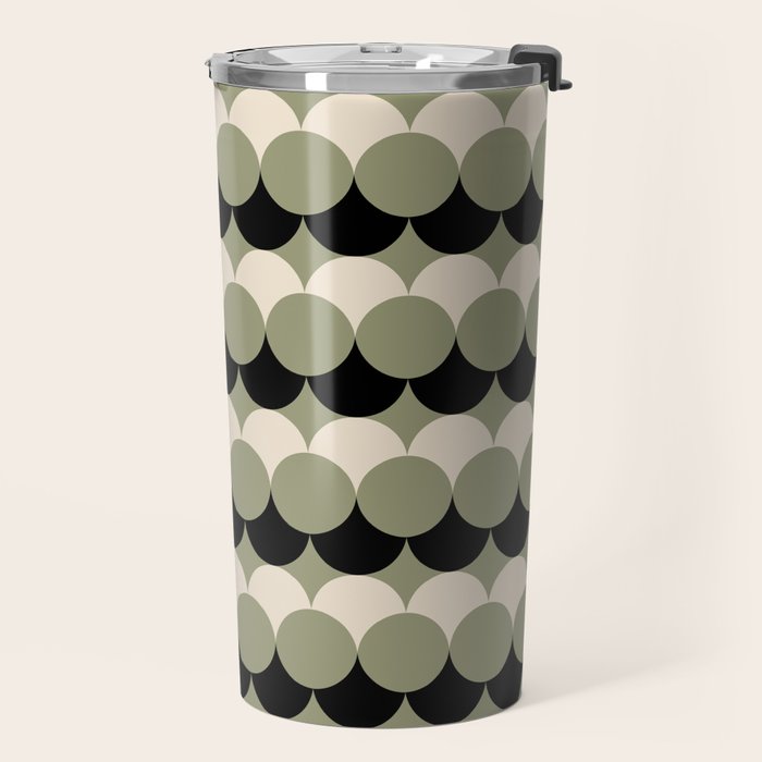 Retro Circular Pattern XXIV Travel Mug Gallery Image 2