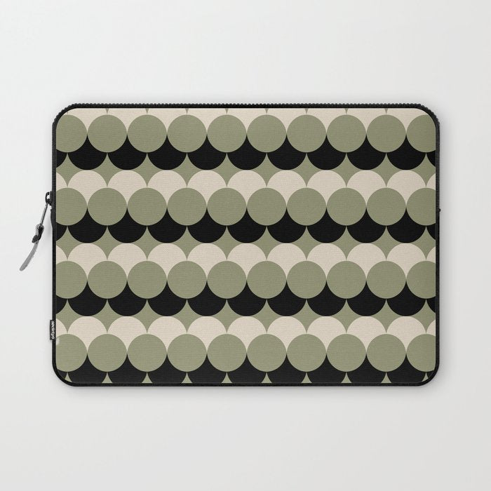 Retro Circular Pattern XXIV Laptop Sleeve Gallery Image 1