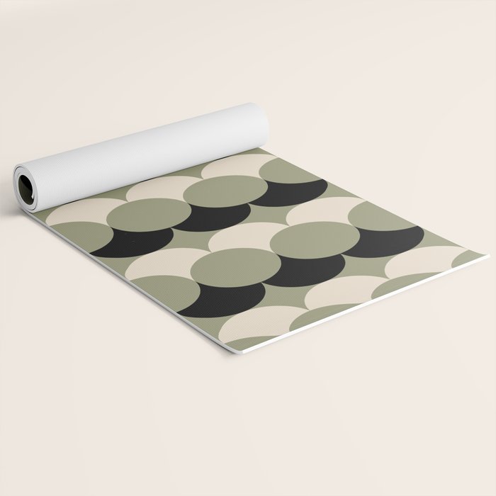 Retro Circular Pattern XXIV Yoga Mat Gallery Image 2
