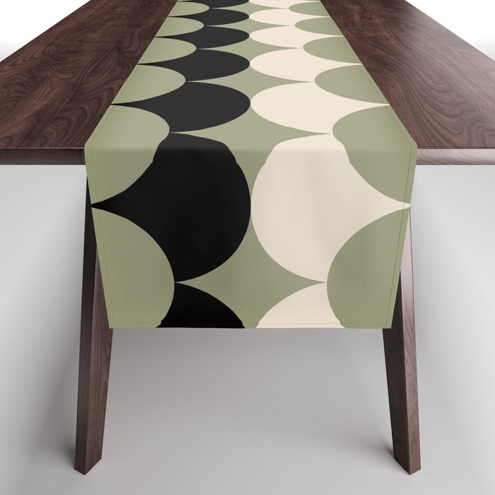 Retro Circular Pattern XXIV Table Runner Gallery Image 1