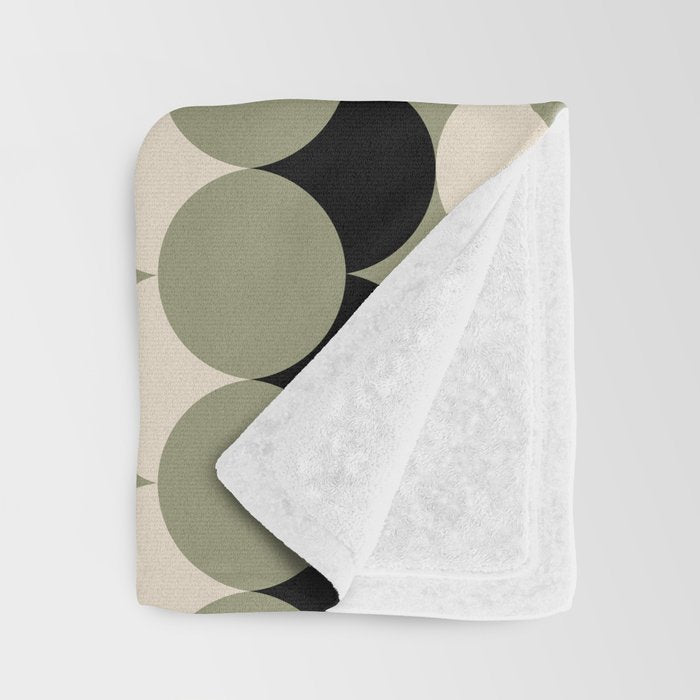 Retro Circular Pattern XXIV Throw Blanket Gallery Image 3