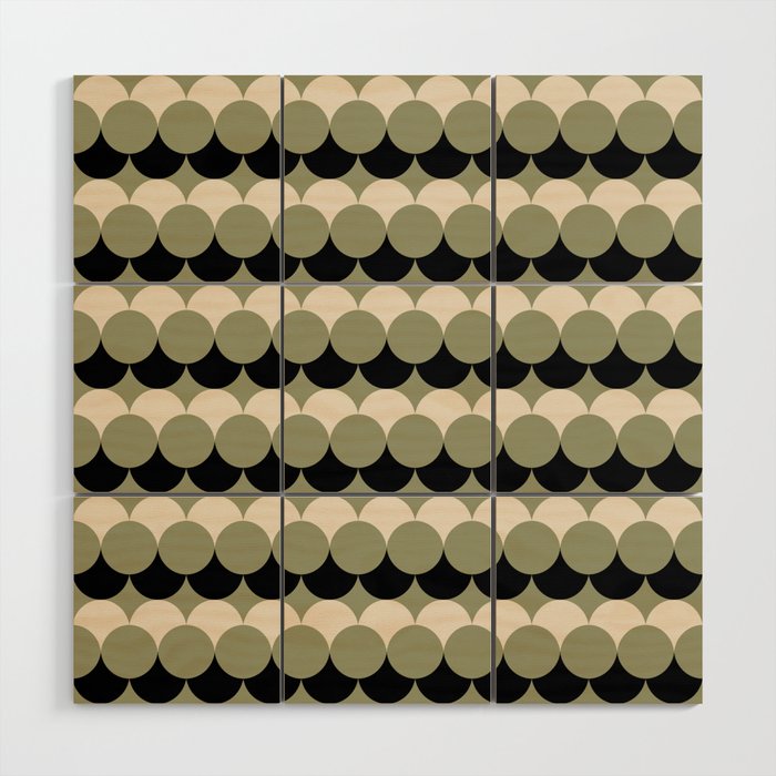 Retro Circular Pattern XXIV Wood Wall Art Gallery Image 1