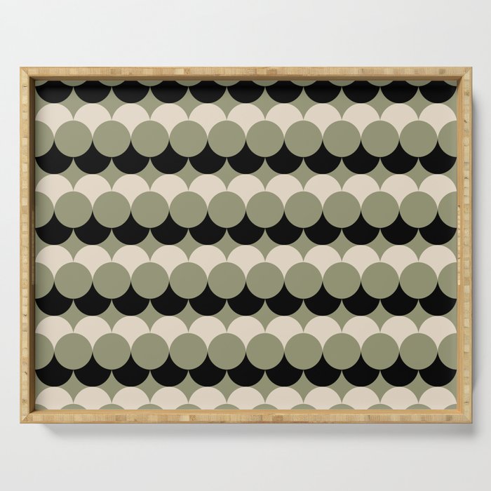 Retro Circular Pattern XXIV Serving Tray Gallery Image 1