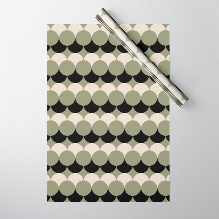 Retro Circular Pattern XXIV Wrapping Paper Gallery Image 1