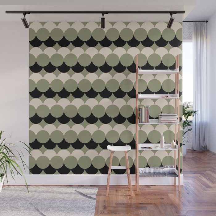 Retro Circular Pattern XXIV Wall Mural Gallery Image 1