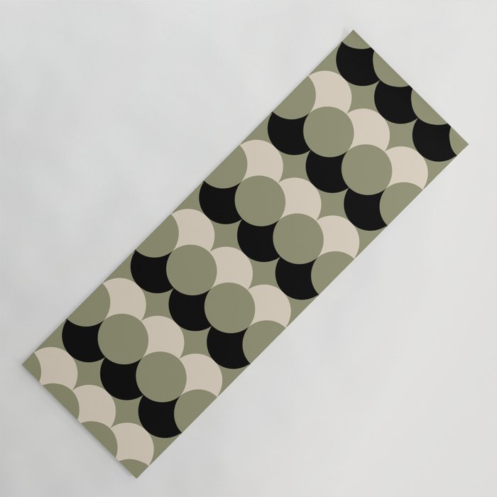 Retro Circular Pattern XXIV Yoga Mat Gallery Image 1