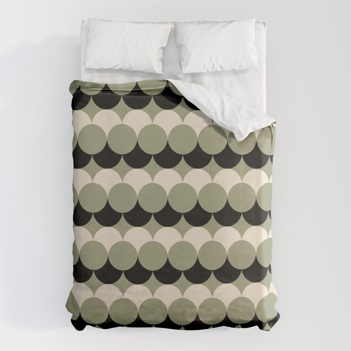 Retro Circular Pattern XXIV Duvet Cover Gallery Image 1
