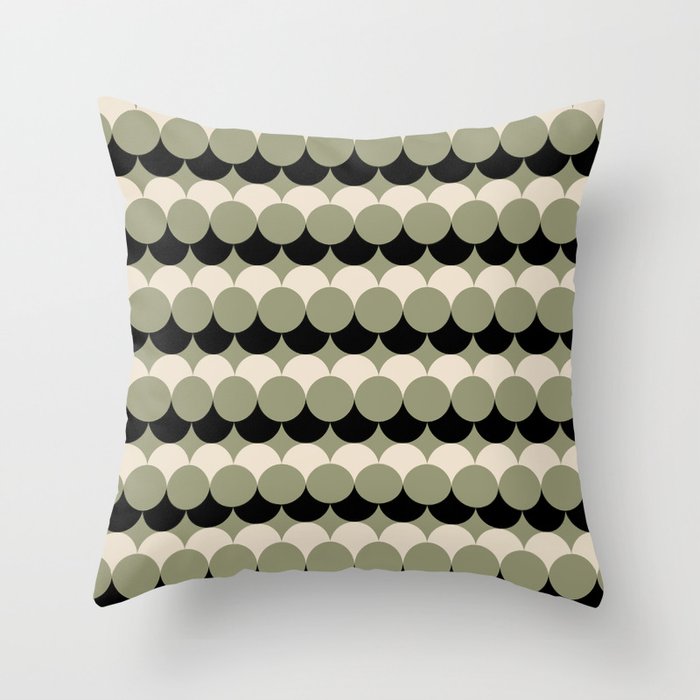 Retro Circular Pattern XXIV Throw Pillow Gallery Image 6
